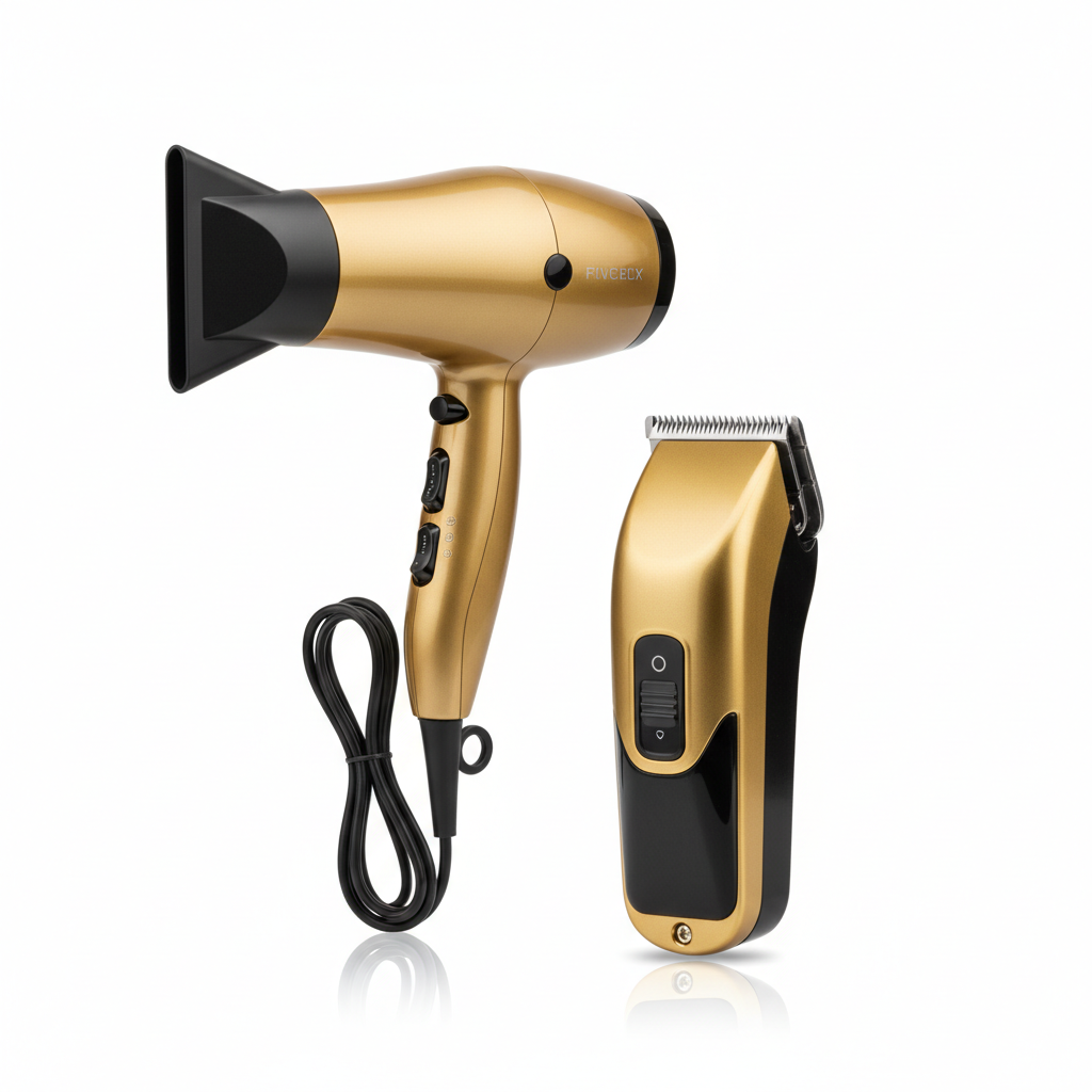 SECADOR GAMMA +BARBER PHON COLOR ORO /GOLD
