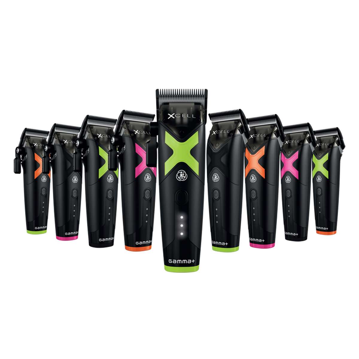 Gamma+ XCell Clipper vista lateral – máquina de corte profesional con diseño ergonómico y cuerpo metálico.
