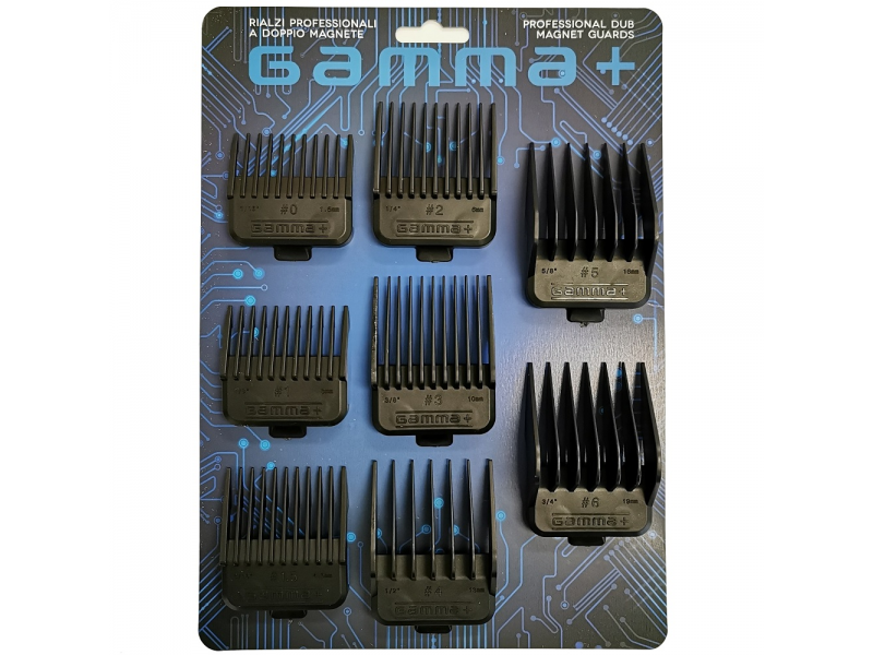 SET DE 8 PEINES PROTECTORES DOBLE IMÁN – GUÍAS PROFESIONALES PARA CLIPPERS