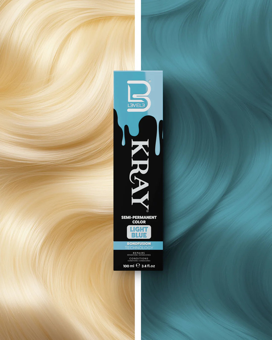 SEMI-PERMANENT COLOR LIGHT BLUE KRAY 100ML L3V