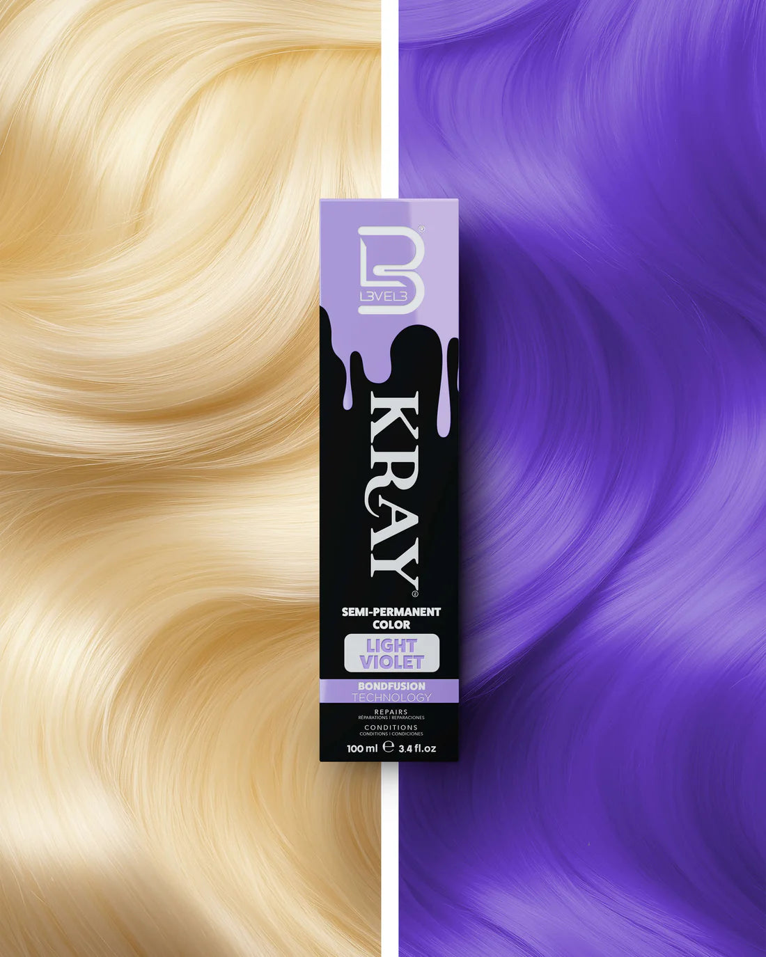 SEMI-PERMANENT COLOR LIGHT VIOLET KRAY 100ML L3V