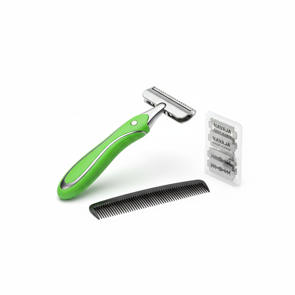 NAVAJA STYLING RAZOR FLUOR GREEN