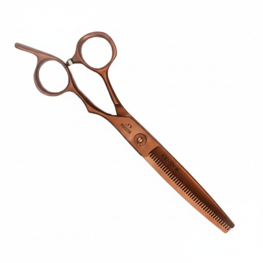 TIJERA BARBERO ESCULPIR 6.5" ROOSTER COBRE RAGNAR