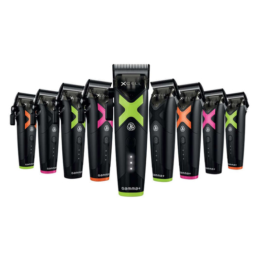 Gamma+ XCell Clipper vista lateral – máquina de corte profesional con diseño ergonómico y cuerpo metálico.