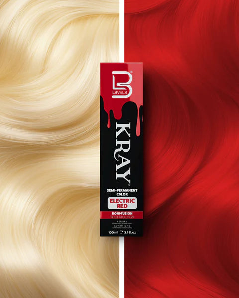 SEMI-PERMANENT COLOR ELECTRIC RED  KRAY 100ML L3V