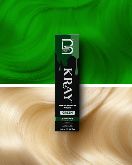 SEMI-PERMANENT COLOR GREEN  KRAY 100ML L3V