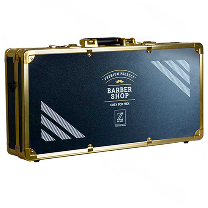 MALETÍN PROFESIONAL BARBERO GOLD – ORGANIZADOR DE HERRAMIENTAS CON ACABADO DORADO