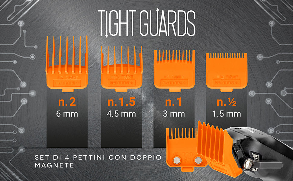 SET 4 PETTINI TGHT GUARDS CLIPPER ARANCIO