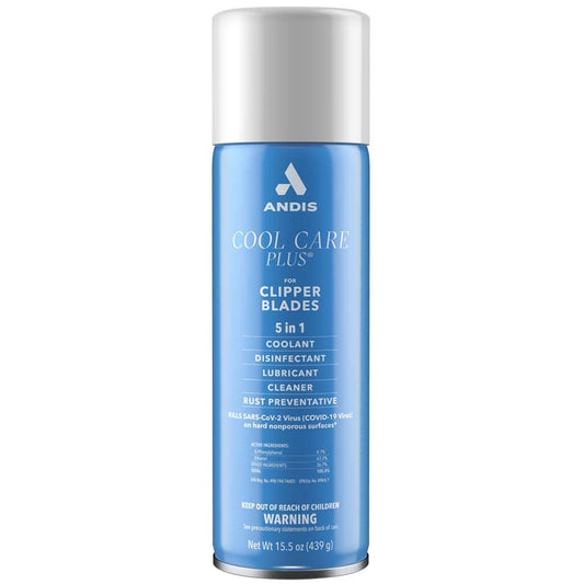 Spray Andis Cool Care Plus 5 en 1 para mantenimiento de cuchillas